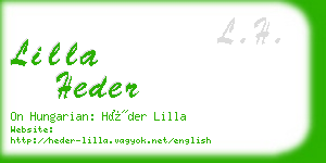 lilla heder business card